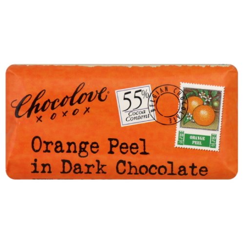 Chocolove Xoxo Dark Chocolate Orange Peel Mini Bar 