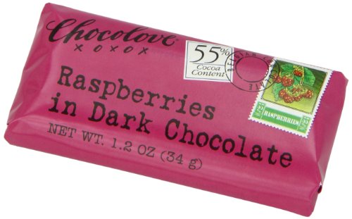 Chocolove Xoxo Dark Chocolate Raspberry Mini Bar