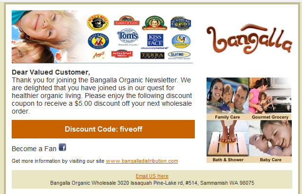 welcome email